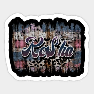 Rainbow Ke$ha Graphic Proud Name Birthday 70s 80s 90s Sticker